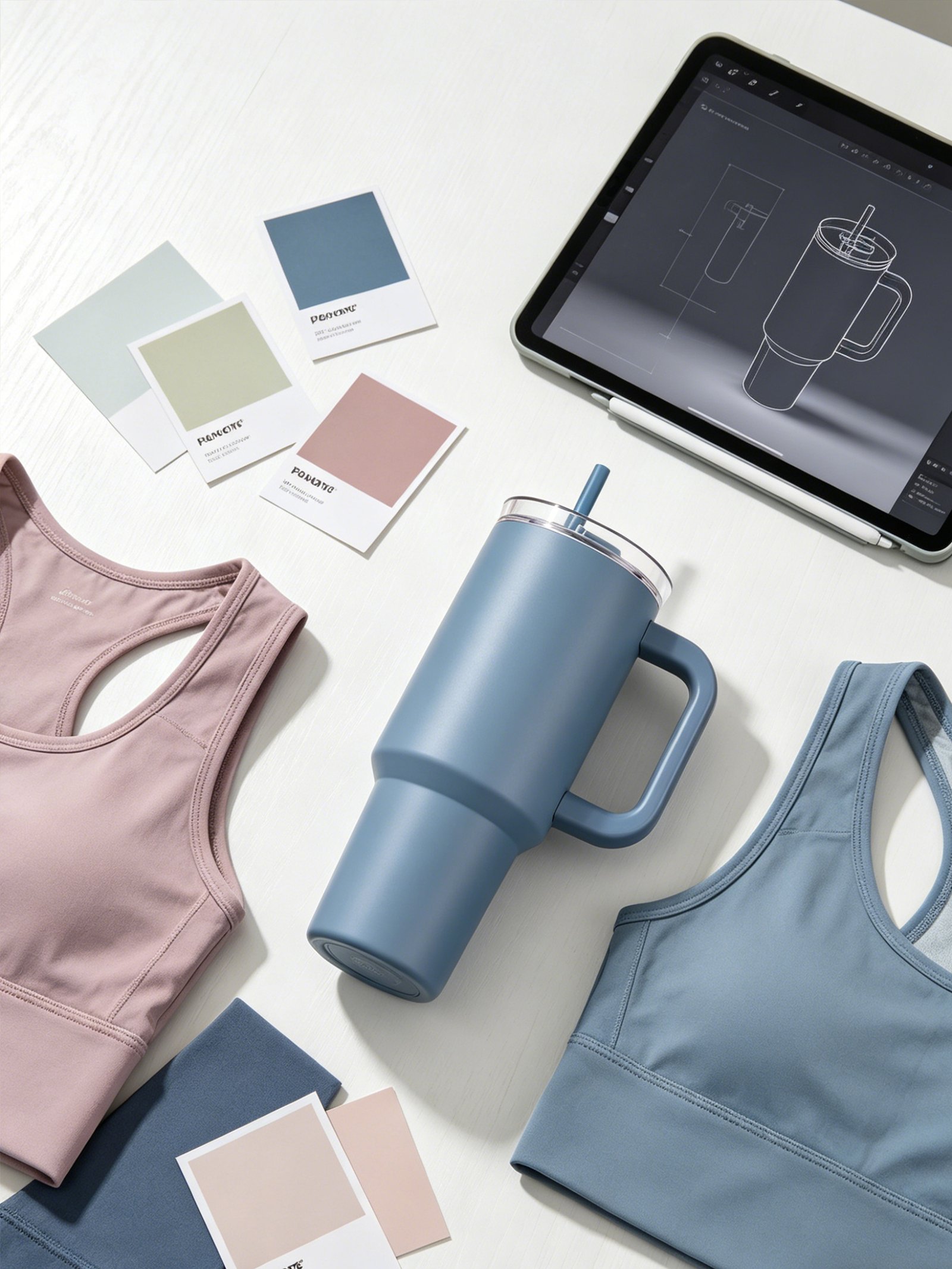 Professional color-matching and 3D product rendering service for fitness apparel brands.